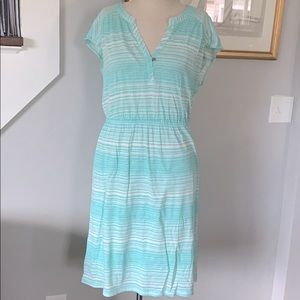 Striped cotton 2-layer dress